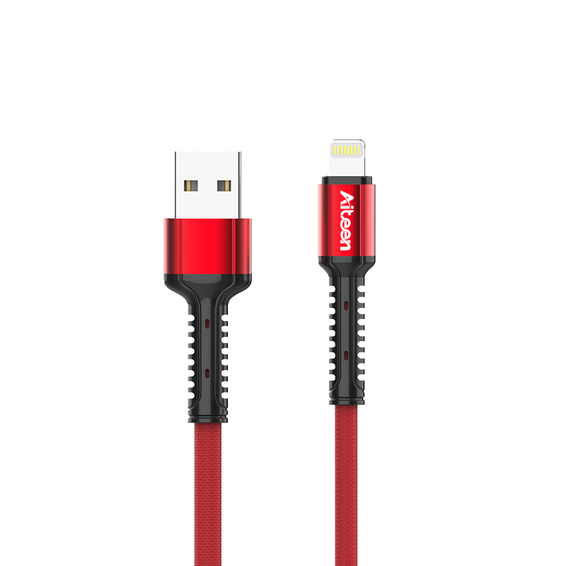 A06-LR Lightning Cable 2m 2.4A Fast charging Red Color